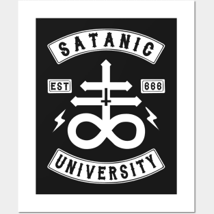 SATANIC UNIVERSITY - LEVIATHAN CROSS - OCCULT Posters and Art